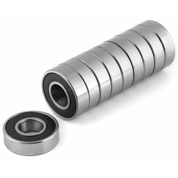 10-pack multifunktionella kullager med gummitätning, djupspår 6001-2RS (12 x 28 x 8 mm)