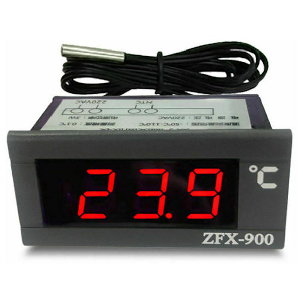 ZFX-900 temperaturdisplay med integrerad intelligent digital temperaturmätare för kylskåp, frysar