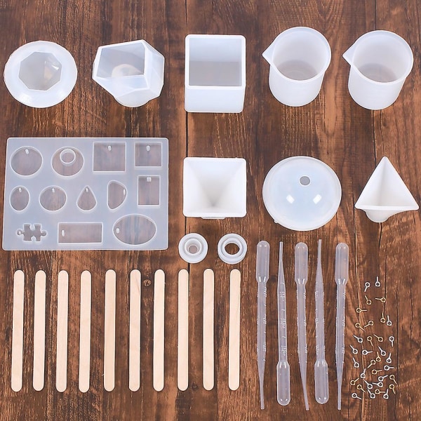 50 stycken multifunktionell epoxiharts set DIY-gjutning för smycketillverkning