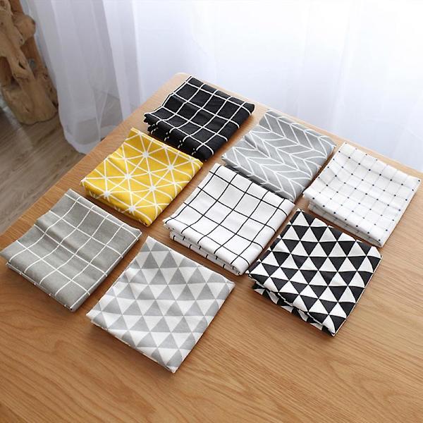 40x60cm Enkel bomullslinne servett bordsduk matbord bakgrundstyg dekor（1）