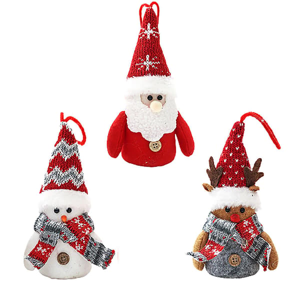 Jullysande juldockahänge dekoration (3-pack)