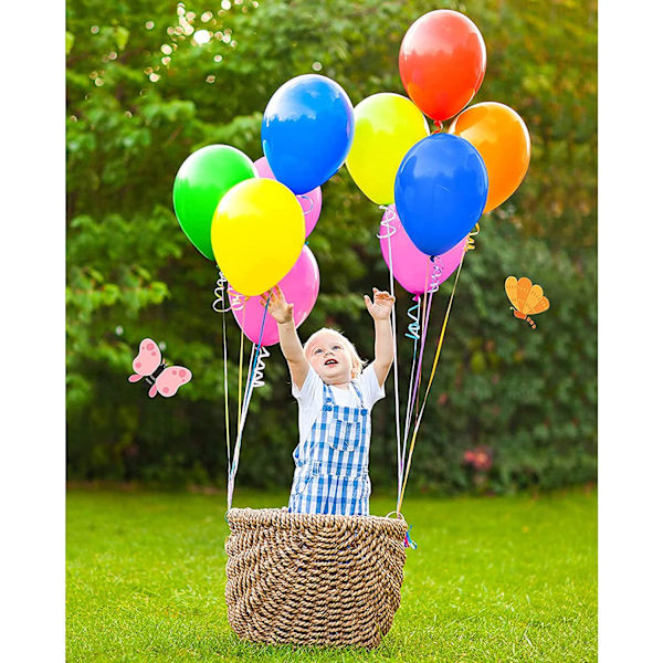 Födelsedagsfestballonger - Set med 100 ballonger - 100 % naturgummi