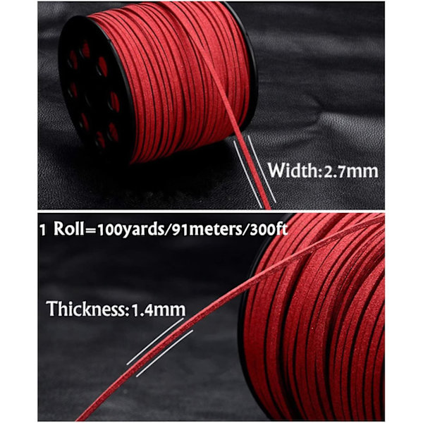 91m imitation mocka rep mjuk pärlad rep sammet band armband (rosa)