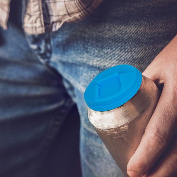 6-pack läckagesäkra lock för läskburkar, trycktyp stänkskydd ölburkslock återanvändbara burklock för kolsyrat vatten