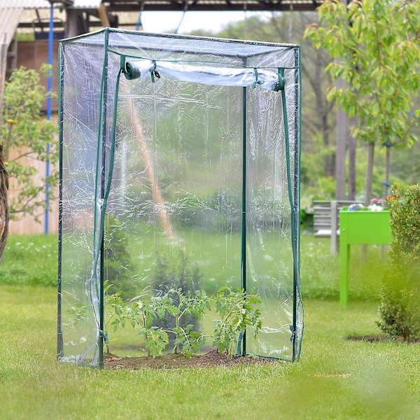 PVC 150 cm högtemperatur växthus kallram stålram folie/tyg presenning stark och transparent