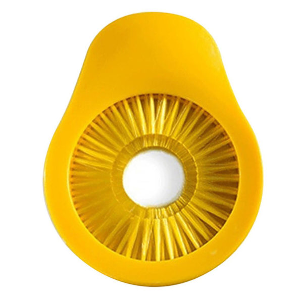 Frukt- och grönsaksborste All-around Wrapping Borst Ring Form Rengöringsborste（Gul）
