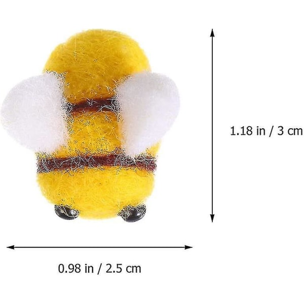 20 Filt Bee Mini Crafts Bee Craft Balls Bee Pom Poms Gör själv hantverksdekorationer_l
