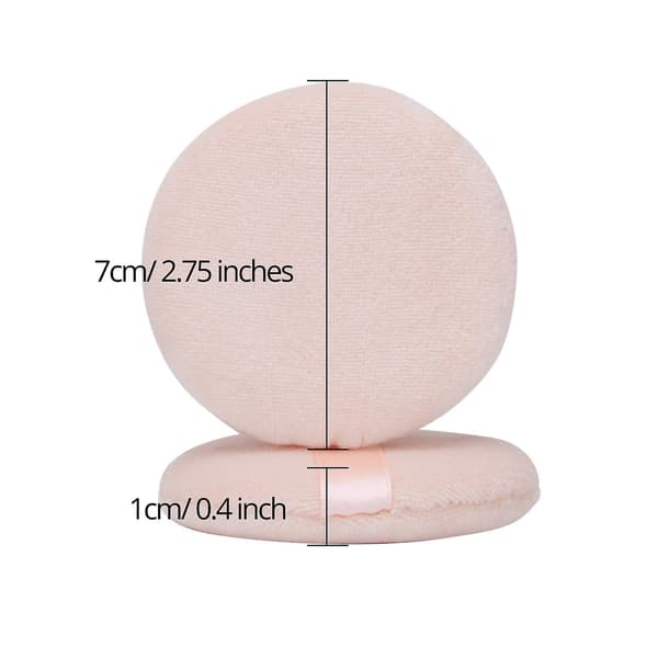 8 Pack Mjuka Makeup Puderpuffar 2,36 Tum För Kompakter, Löst Puder, Ansikts Puder, Beige