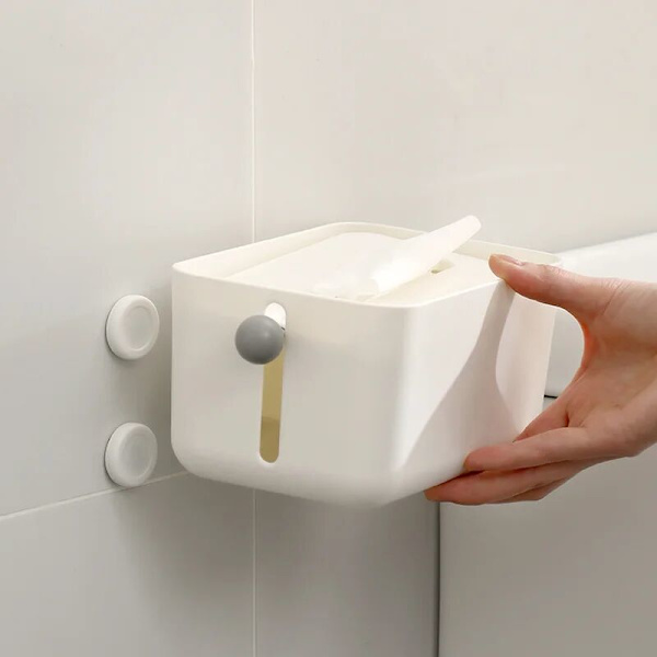 Køleskab Vægmontering Magnetisk Holder Krog Fjernbetjening Sticker Cabinet Opbevaring Home Organizer (hvid, 4 pakke)