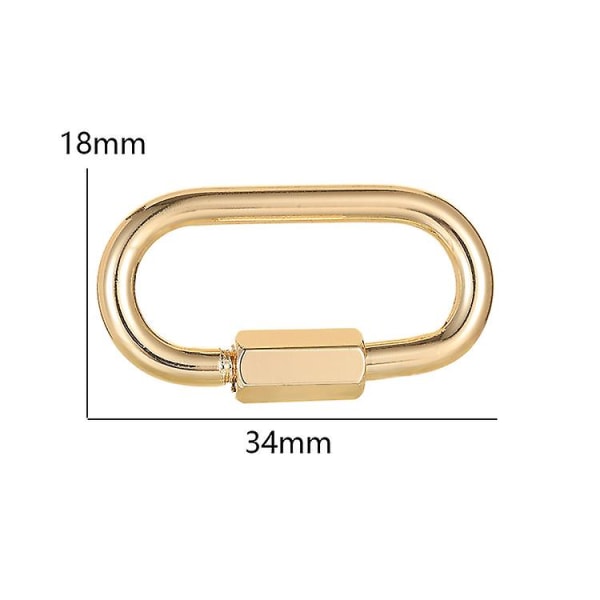 Karbinhakefjäder Snäpphakeklämmor Spänne Högpresterande Låsande Karbinhakar Kedjesnabblänkar, 4-pack