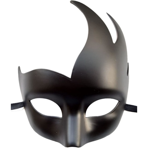 Maskeradmask Retro Venetiansk Rutig Musikfest Karnevals Mask (Svart)