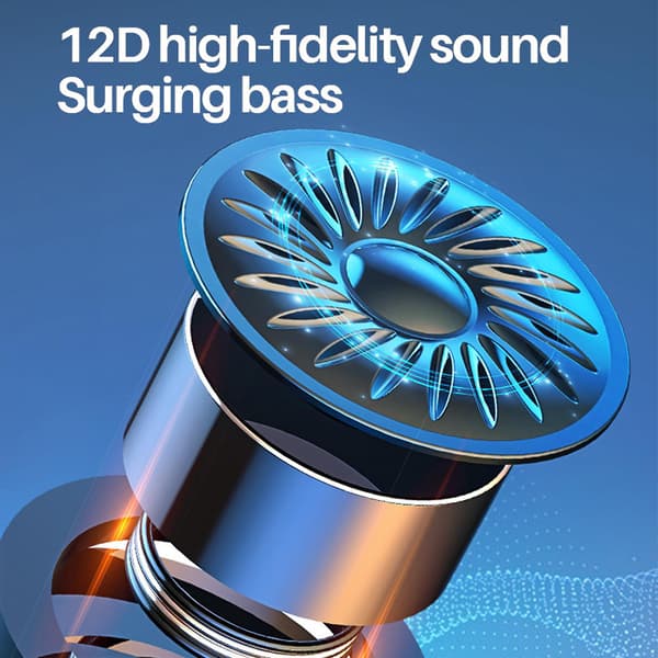 Binaural Digital Display Med Laddning Skatt Bluetooth Headset Tws5.0 Öronproppar 10x7.5x3.2cm Vit