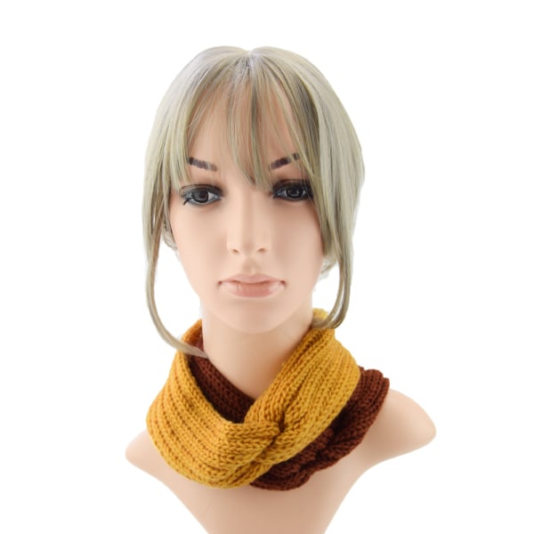 2 st varma fluffiga stretch stickade crossover pannband gul gul