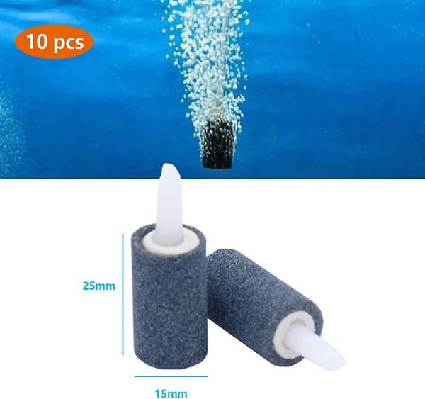 Akvarie Luftpump Fisktank Cylinder Bubbel Diffusor (2.5cm) 10 stycken