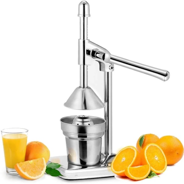 Rostfri manuell apelsinpress i krom Citrus Fresh fruktjuicepress