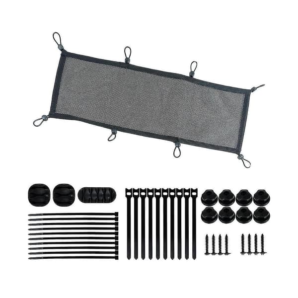 Kabelhanteringsnät under skrivbord, extra kabelnät, flexibelt sekretessnät för kabelhantering, under