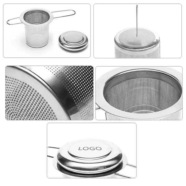 2 st te-sil 65 mm rostfritt stål te-infuser återanvändbart nätfilter kokande sil