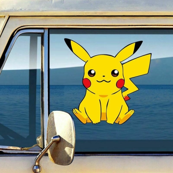 Pikachu Lustiger Aufkleber Peaker Aufkleber för Auto Laptop Sto??stange Windows Pokemo