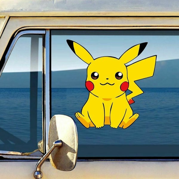 Pikachu Rolig Dekal Peaker Dekal för Bil Bärbar Stötfångare Fönster Pokemo