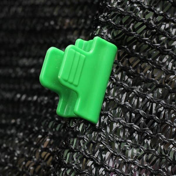 Sæt med 24 plastikclips til drivhus, net, pæl Udvendig diameter på 11 mm
