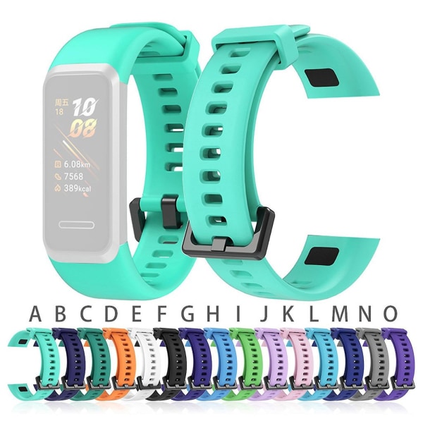 För Huawei 4 Smart Armband Solid Color Silicone BandL