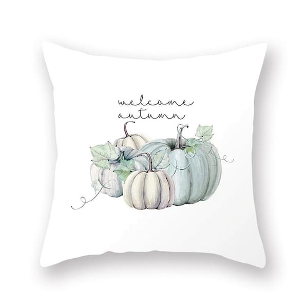 Pumpa Vattenfärg Handtryckt Peach Skin Sammet Kuddfodral