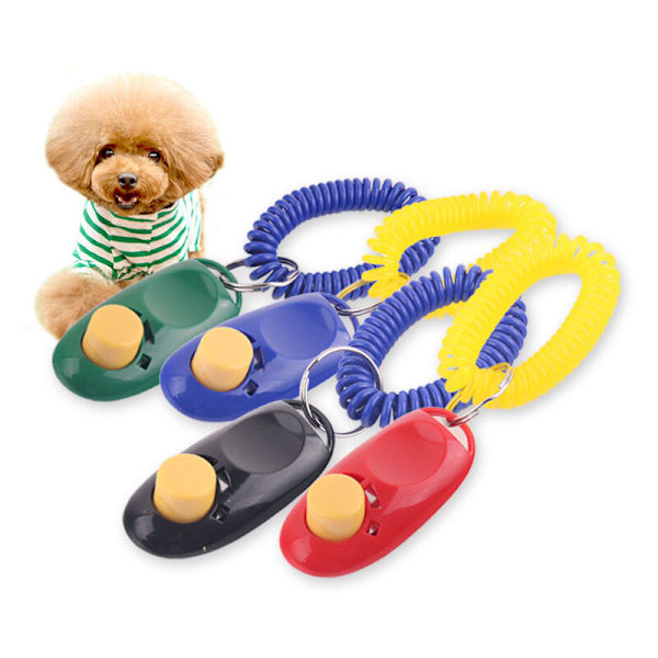 Klicker för hundar, klicker för träning och utbildning av hundar, klicker för katter. Med fingerrem - för valpar från 8 veckor [4-pack]