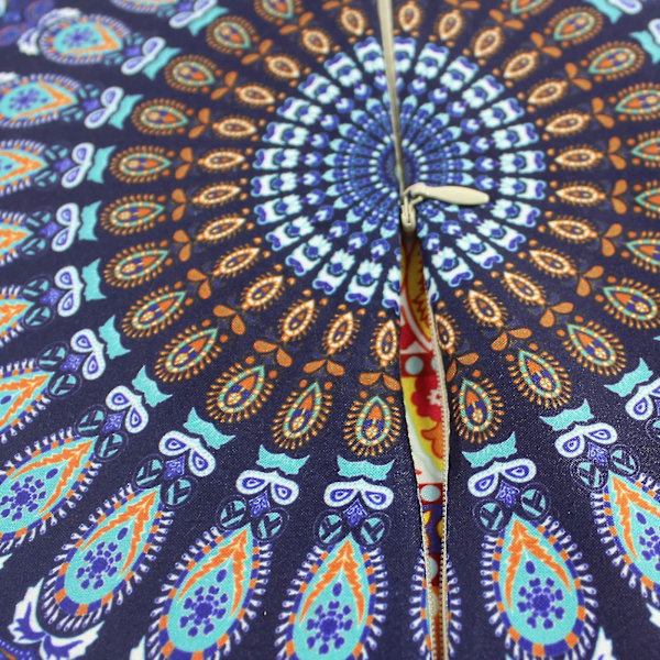Rund Bohemisk Meditationsputeöverdrag Ottoman Kudde Kuddfodral Soffa Kudde