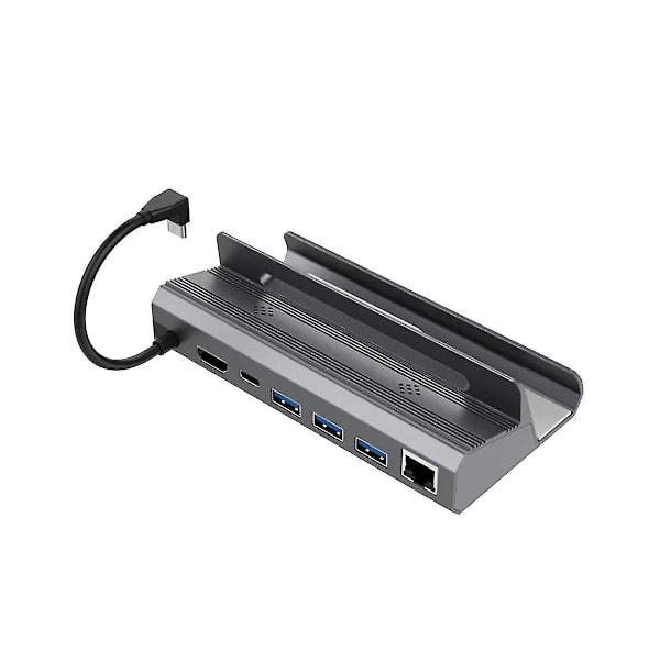 6 i 1 Dockningsstation för Deck TV Bas Stativ Hub Hållare Dock 4k 60hz -kompatibel för Deck Dock Con