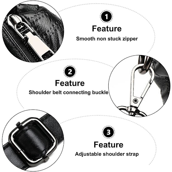 Handväskor för kvinnor, fickböcker, mjukt PU-läder, damväskor, crossbody-väska, axelväska med flera fack