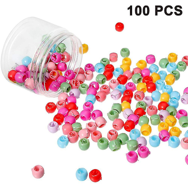100 st Mini Hårklämma, Hårklämmor, Ponny, Färgglada Pärlhårnålar, Klämmor, Hårklämma, Regnbågs Pärlor Klämma För Barn, Flickor, Kvinnor