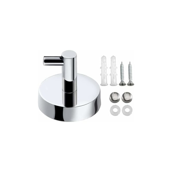 Set med 2 krokar, massivt rostfritt stål, badrumskrokar, handdukskrokar, väggkrokar, mattborstad, klädkrokar, klädkrokar (2x 1 krok, polerad version)