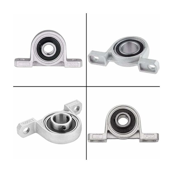4 st självinställande flänslager, 10 mm självinställande flänsrullar, flänshål, självinstallerande fästen, innerkullagringar i zinklegering