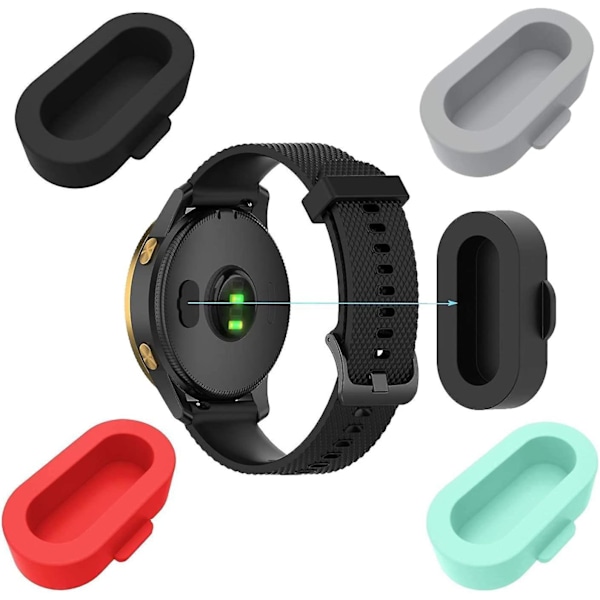 10-pak støvdeksel kompatibelt med Garmin Fenix 5/5s/5x/6/6s/6x/6 Pro/6s Pro/6x Pro/forerunner 935/vivoactive 3/4/4s Smartklokke Silikon Laderport P