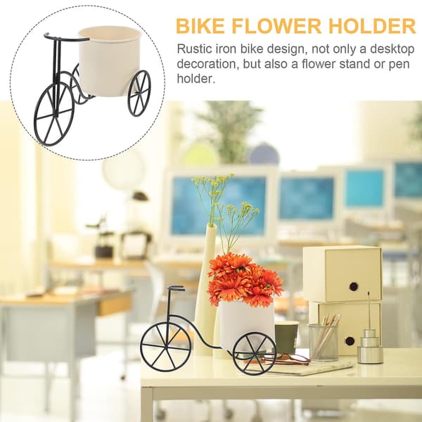 Järncykel Blomställ Penhållare Rustik Cykel Design Blomhållare
