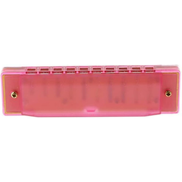Harmonica Lätt Plast Harmonica Rosa Barn Musikinstrument 10 Håls Harmonica