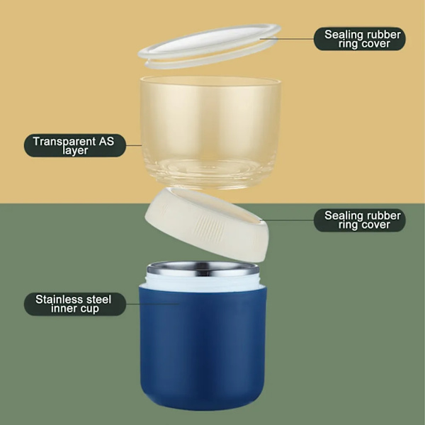 700 ml Praktisk Müsli Mugg, To Go Mug Lunchpot Läcksäker Yoghurt Mugg To Go Med Väska Och Sked För Skola, Kontor, Utomhus (Grön)