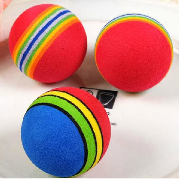 10 stycken skumgummi kattbollar interaktiva färgglada valp kattbollar