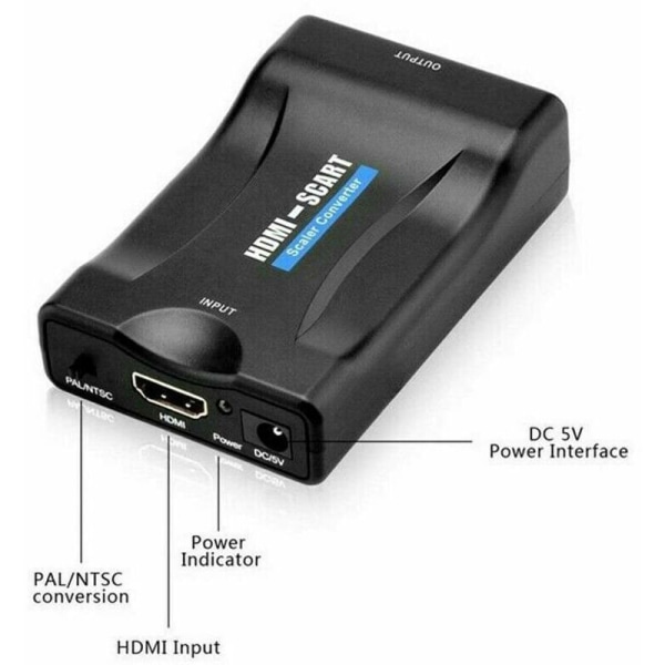 HDMI-Scart-muunnin Video Audio Converter -sovitin HD TV DVD Universal