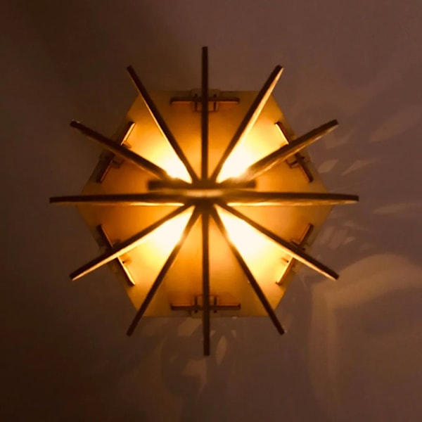 3 st Eid Mubarak muslimsk LED-ljusljusset Ramadan-lampa dekor trälykta 35*15cm muslimsk islamfest DIY LED-lykta lampa