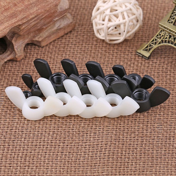 Vingmutter i plast, material: nylon/polyamid (12 st)