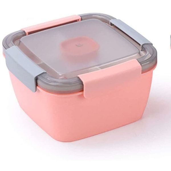 Läcksäker Lunchbox Lunchbox Salladsbehållare med dressingar 3 fack Salladsbox Idealisk för sallader och snacks, Lunchbox Kan användas i mikrovågsugn