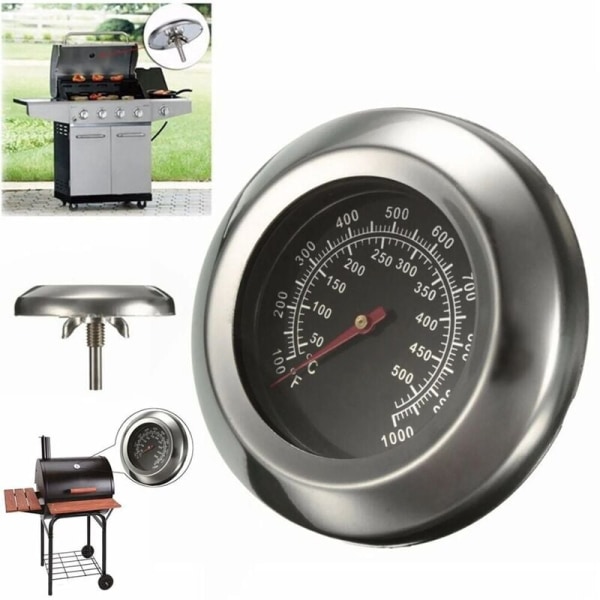 NYHET 50 - 500 ℃ BBQ termometer stektermometer rostfritt stål gasolgrill grill termometer