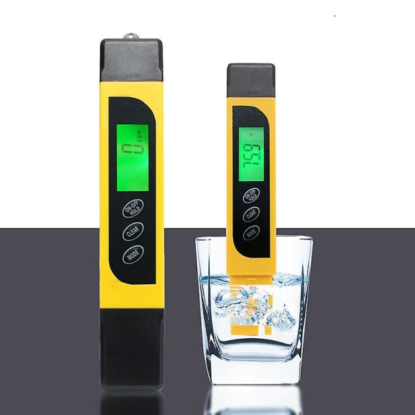 Digital Tds Tester Pen Bärbar Vattenkvalitet Tds Ec & Temperaturmätare Renhetsmätare Temp Ppm Testtermometer