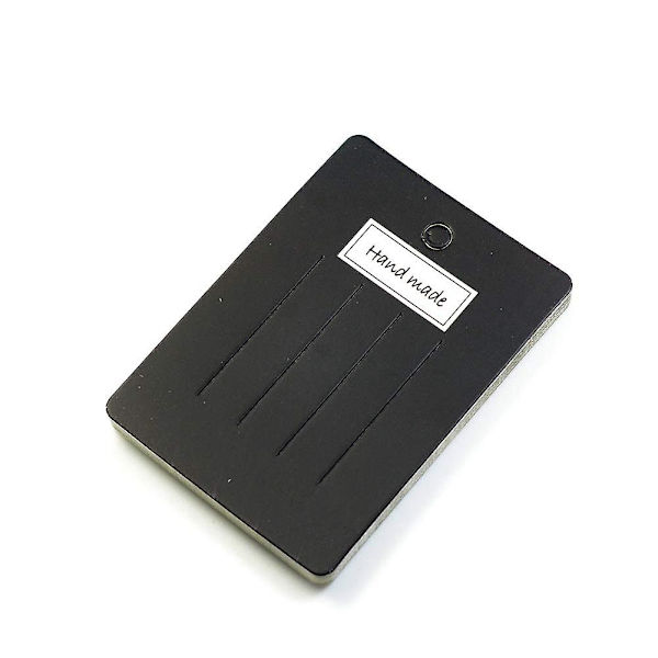 100 hårnålsdisplaykort och organisationsbroschomslagskort (svart, 10x7,5 cm)