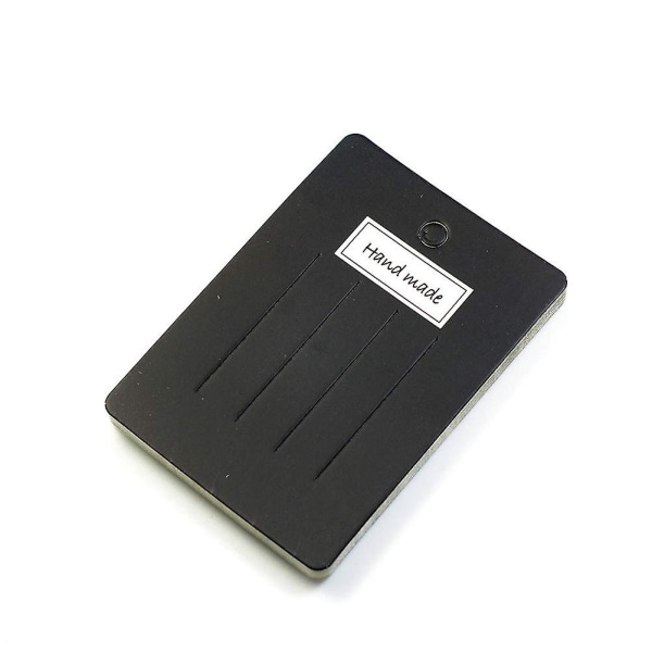 100 hårnålskort och organisationsbrosch-omslagspapperskort (svart, 10x7,5 cm)