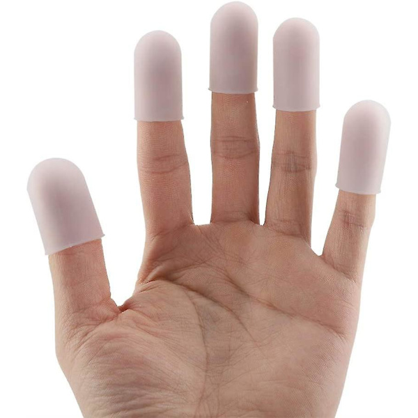 5 st silikonfingerskydd tumskydd Skyddande fingertoppsskydd för bakning