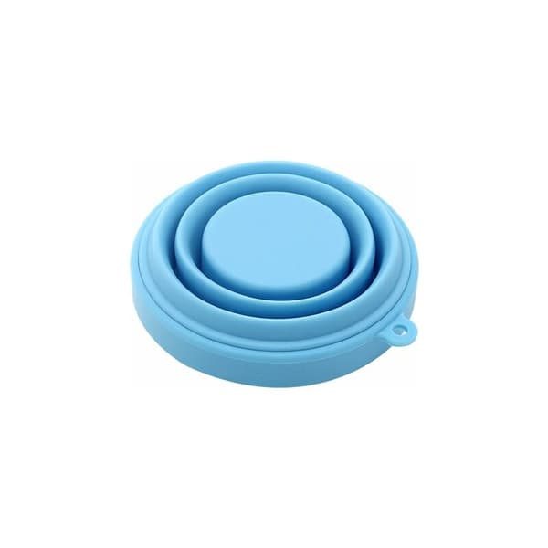 Foldbar silikone te-kop 200ml - blå - velegnet til rejser og camping