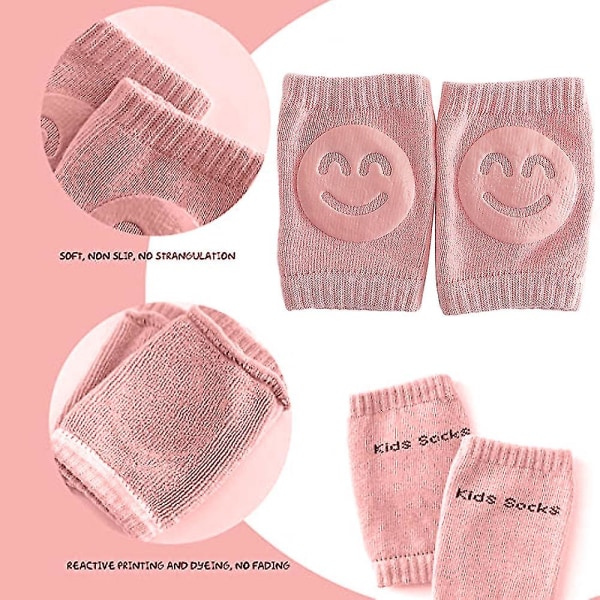 5 par knäskydd krypande knäskydd krypande dyna halkfri-26（rosa）