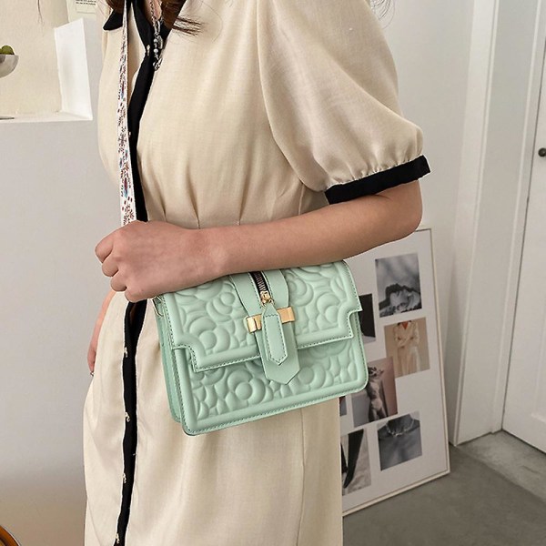 Kvinnors Fashion Chain Crossbody Axelväskor - Klassiska Kvadratiska Flap Handväskor Väska Grön